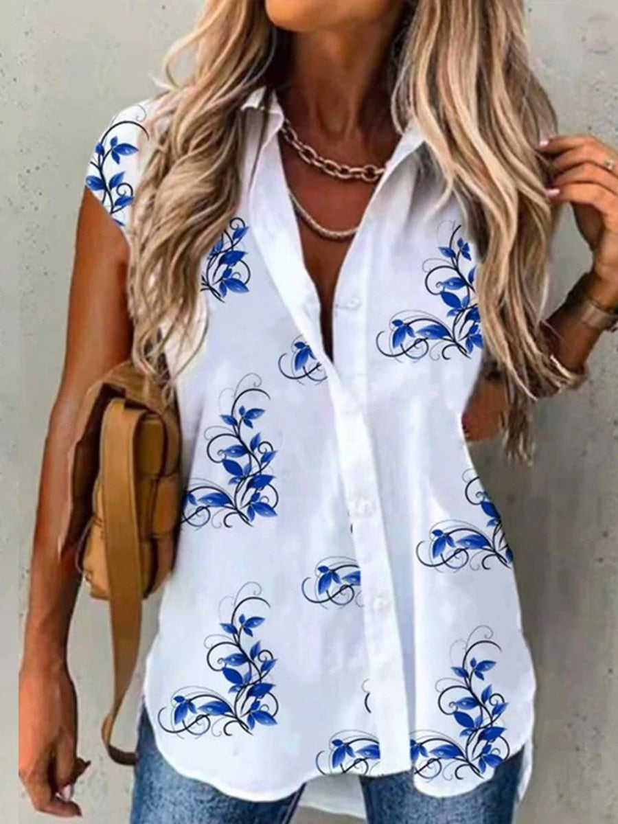 Elegant Loose Women Shirts Fashion  Shirts Women Print Casual Tops Ladies