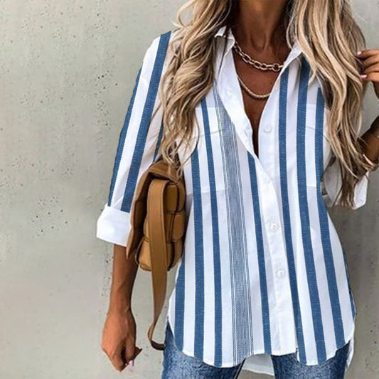 Elegant Loose Women Shirts Fashion  Shirts Women Print Casual Tops Ladies