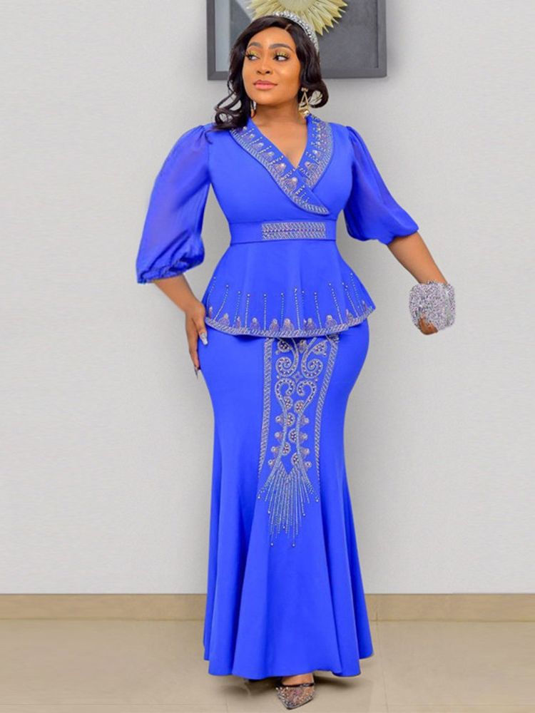 2 Pieces Set Plus Size Clothes Dashiki Skirts And Top for Women Ankara Wedding Party Gown Outfits New Robes