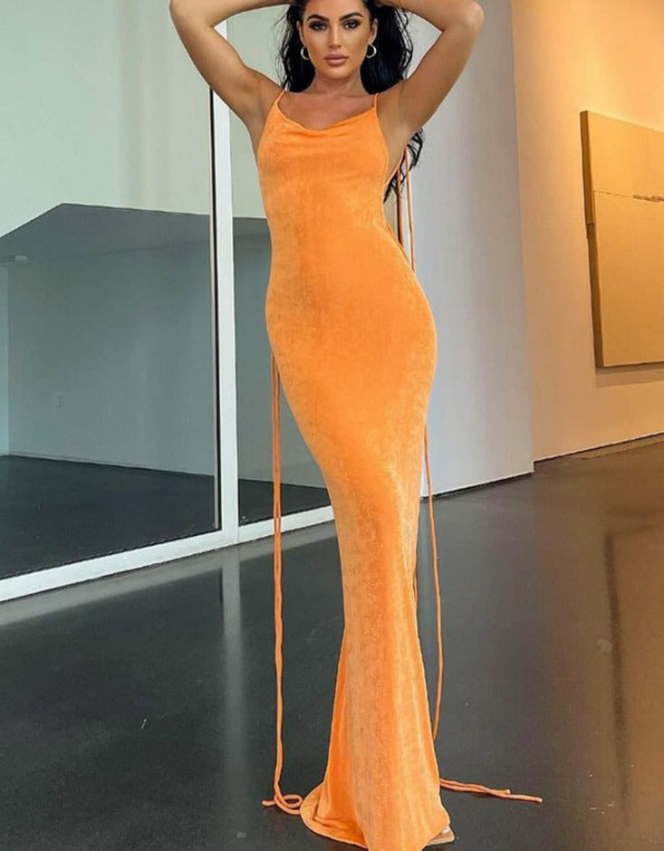 Jessica Backless Evening Dress